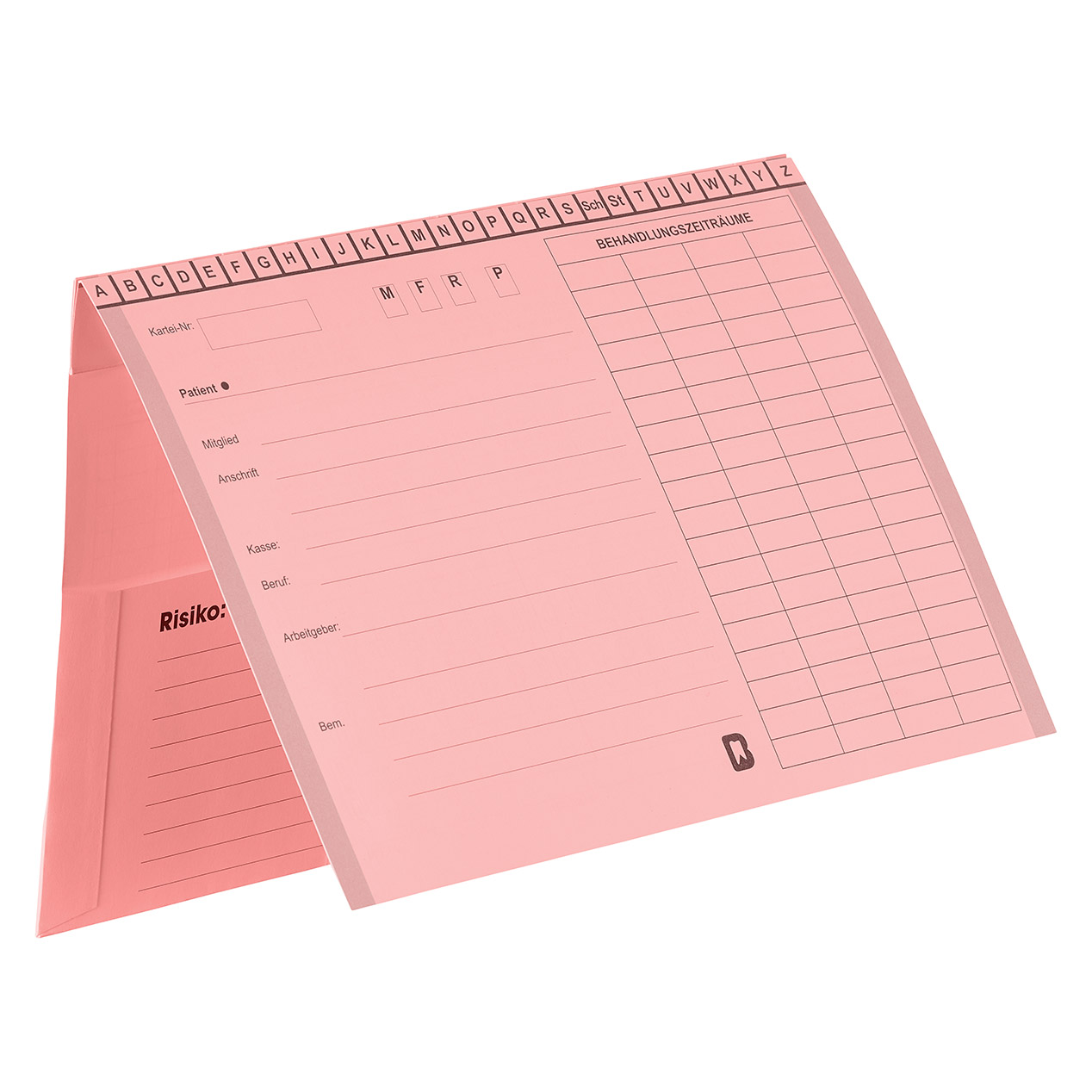 Kartei A5/SL mit eingezogener Heftzunge