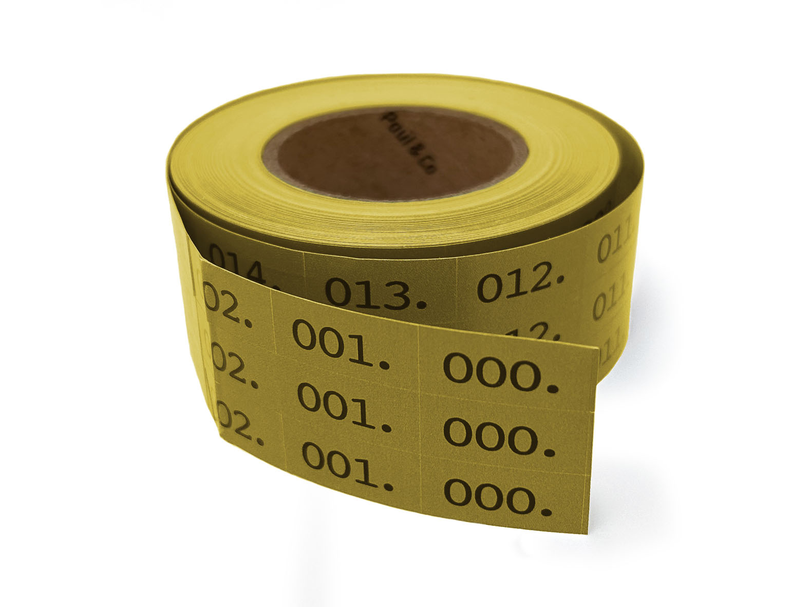 3-fach-Nummern 000-999 gelb
