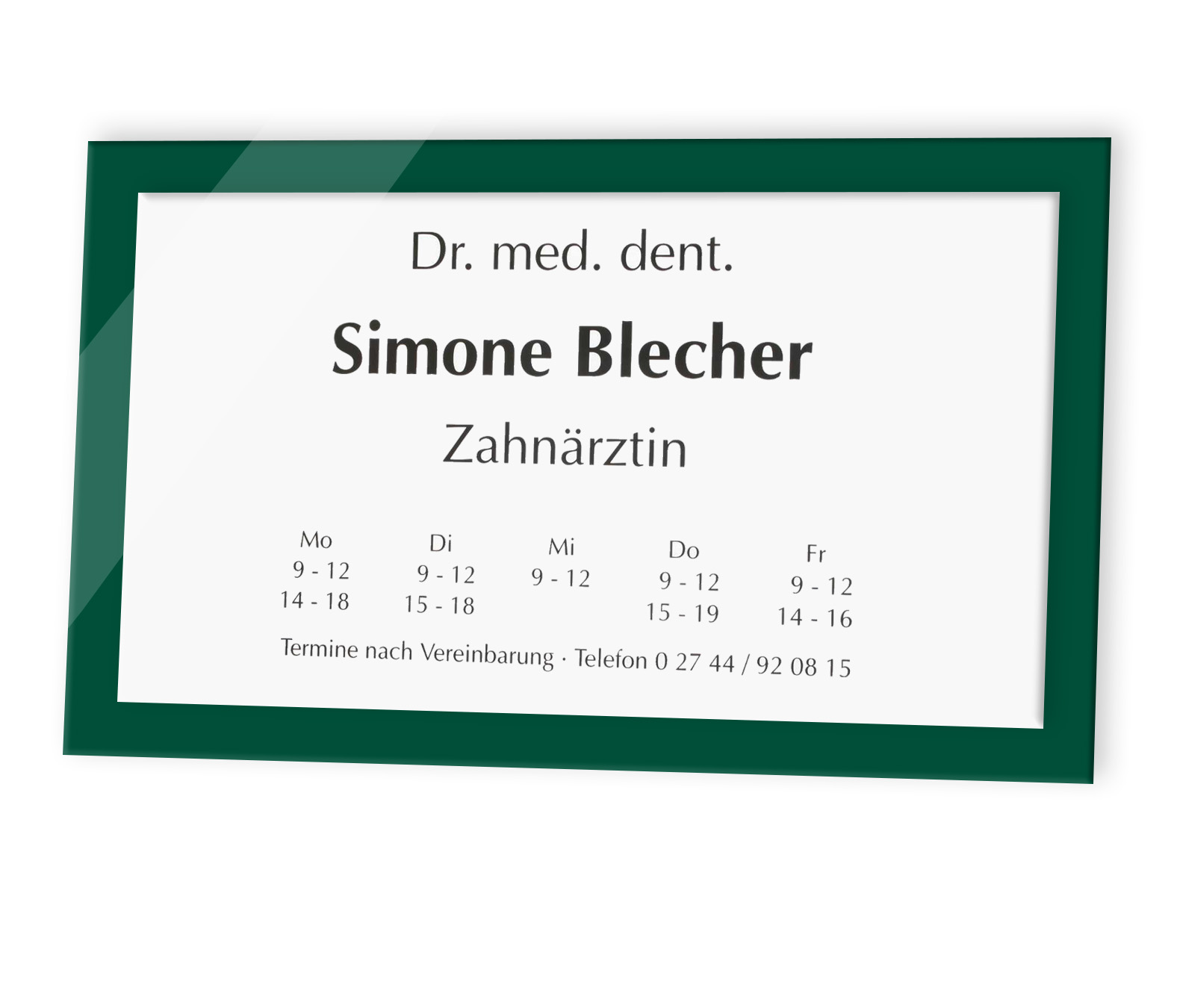 Praxisschild TYP BREMEN - (RECHTECK)