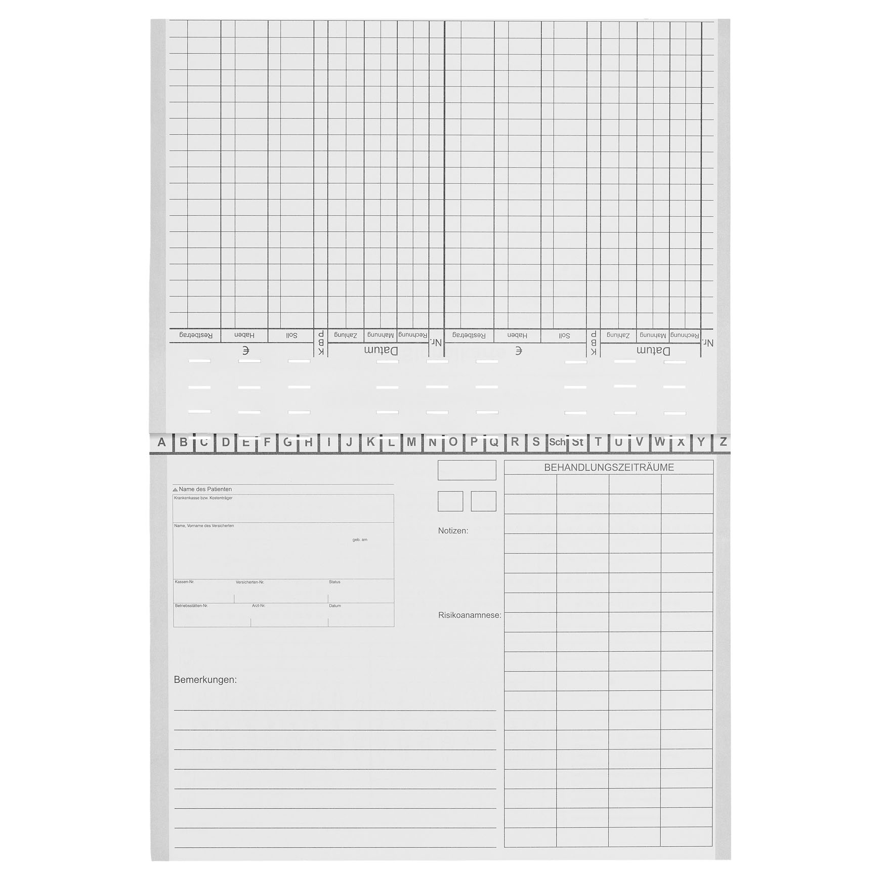 Karteimappe A5/D70 Zahnarztkartei