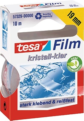 tesa® kristallklar, 19 mm x 10 m, transparent