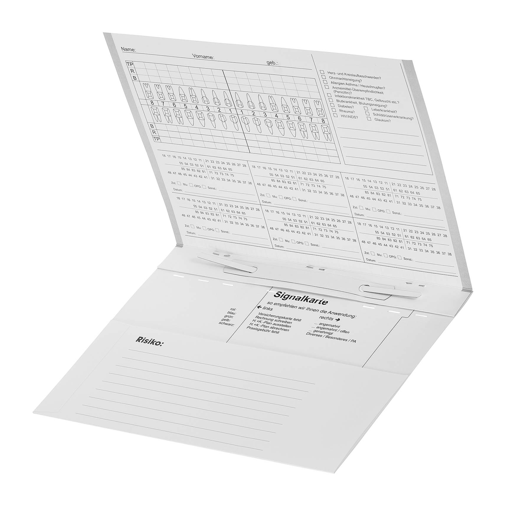 Kartei A5/SL mit eingezogener Heftzunge