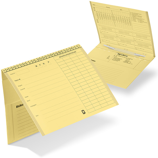 Kartei A5/SL mit eingezogener Heftzunge