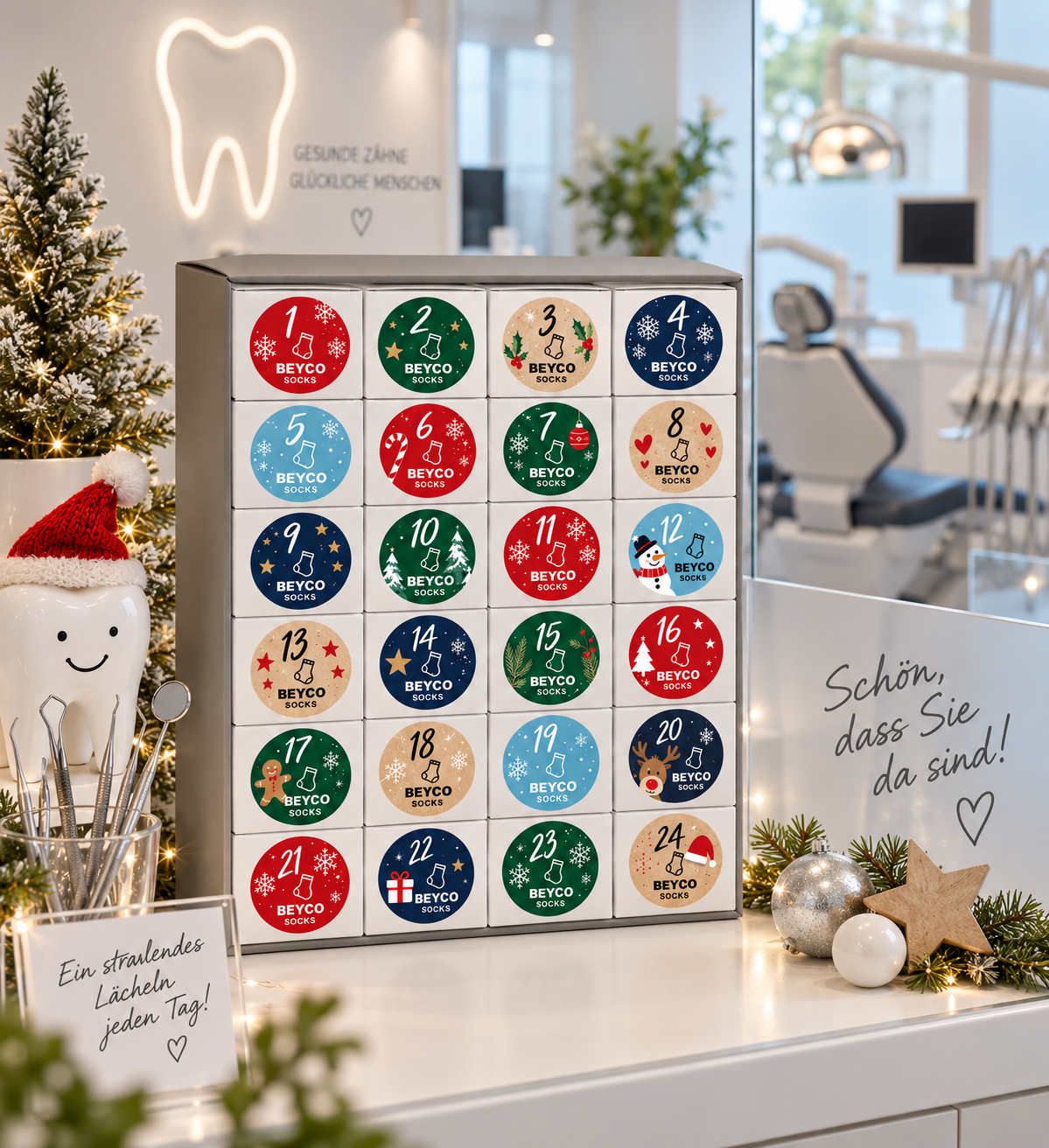 BEYCO-SOCKS Adventskalender – 24 Türchen, 24 Söckchen