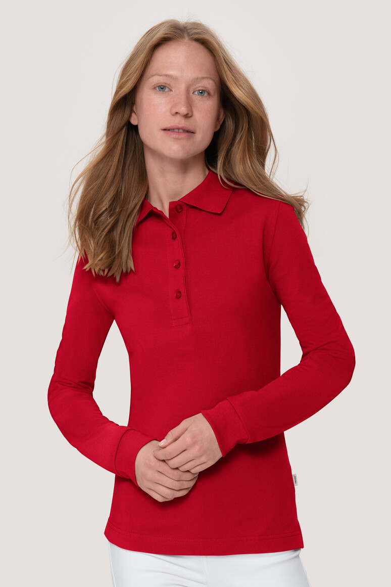 Modell 6215 HAKRO Damen Longsleeve-Poloshirt Mikralinar®