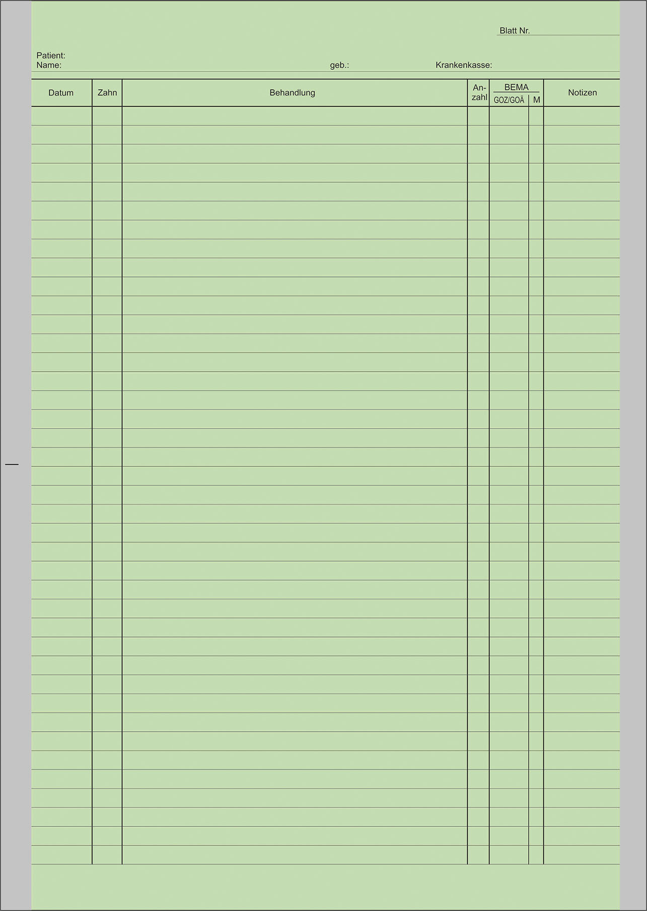 Einlegeblatt D 1000 Stück