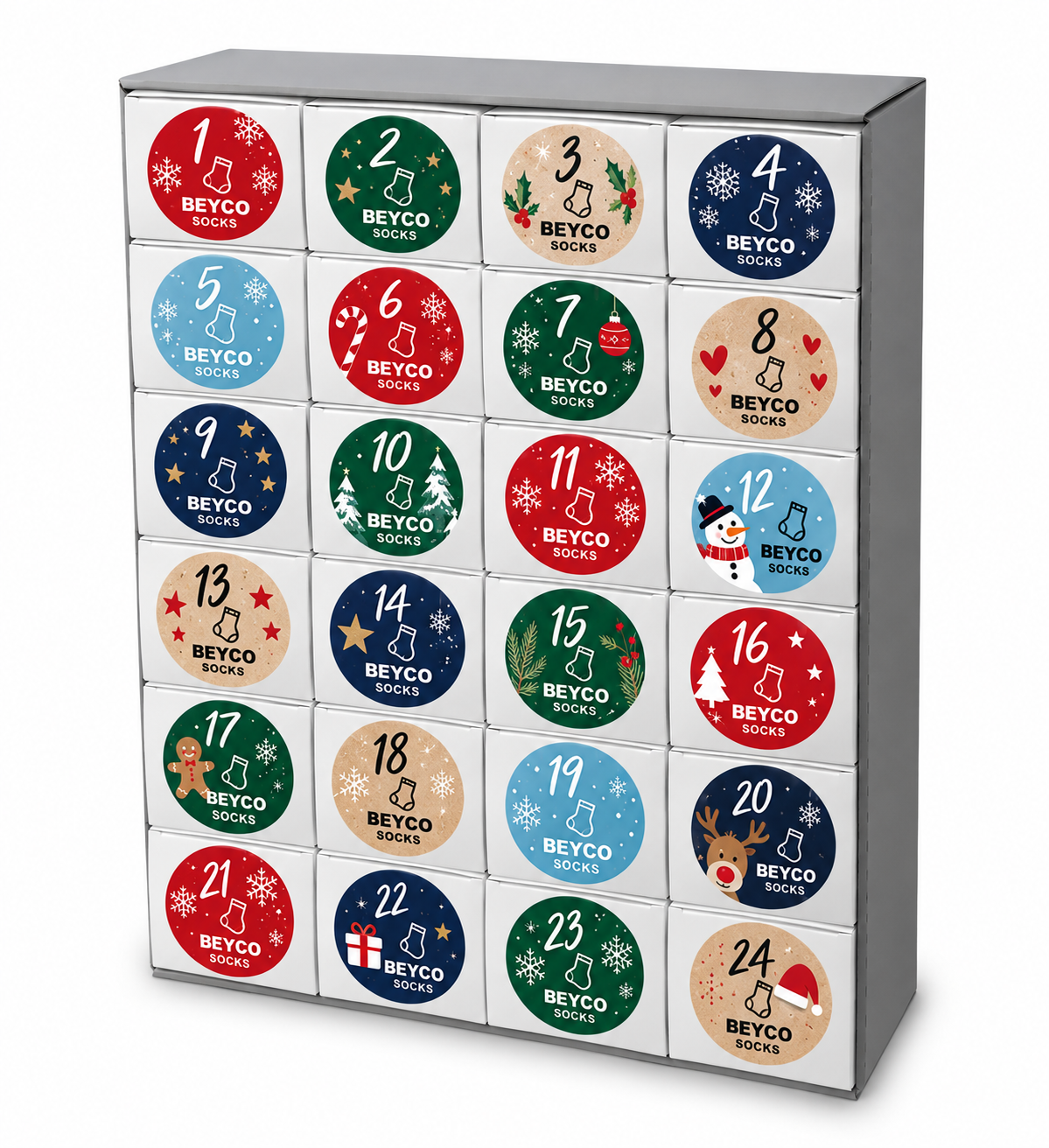 BEYCO-SOCKS Adventskalender – 24 Türchen, 24 Söckchen