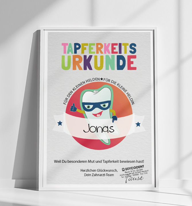 Tapferkeitsurkunde Supergirl