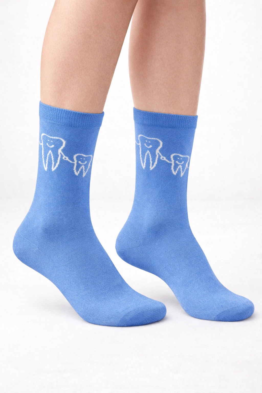 BEYCO-SOCKS Dreamteam blue unisex | Zahn Motiv Socken  Dental blau