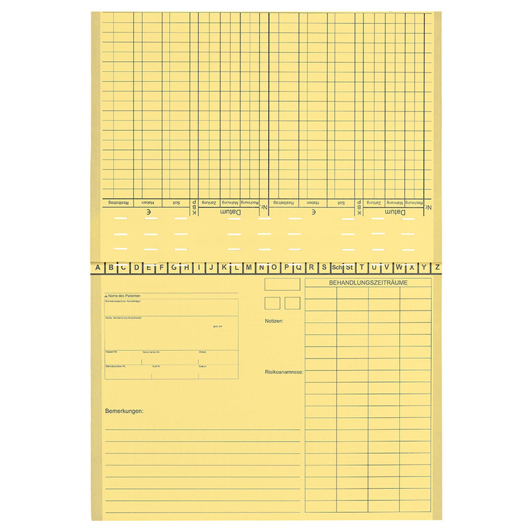 Karteimappe A5/D70 Zahnarztkartei