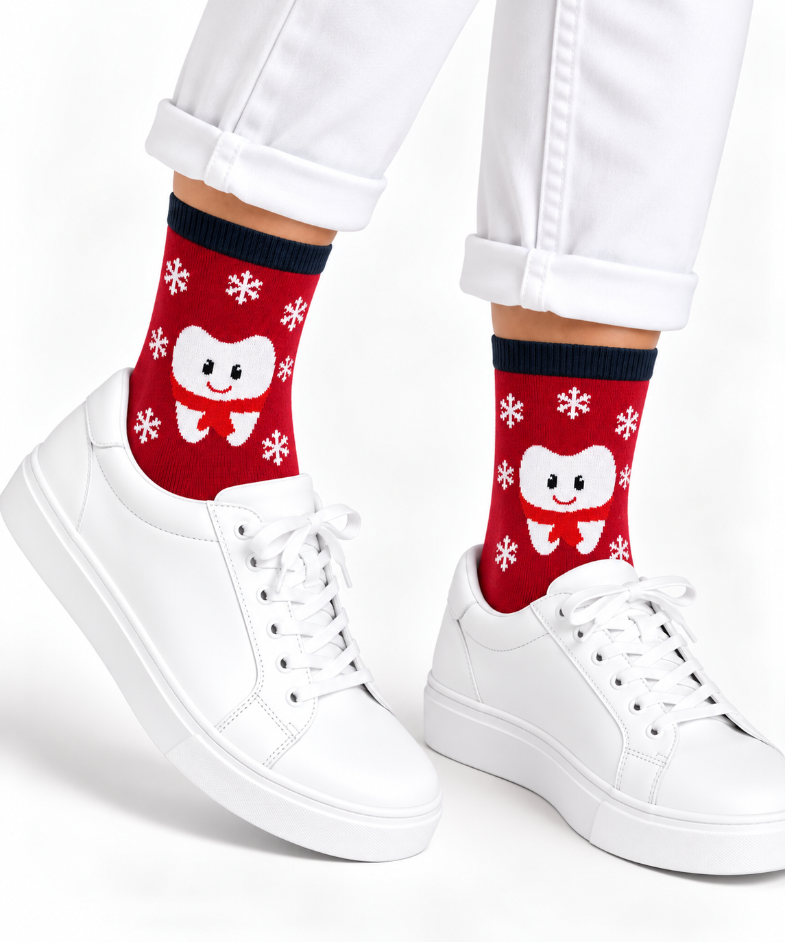 Winter-Weihnachtssocken Zahnarzt Edition – 3er-Pack bunt, Onesize 38-44, Beyco-Socks