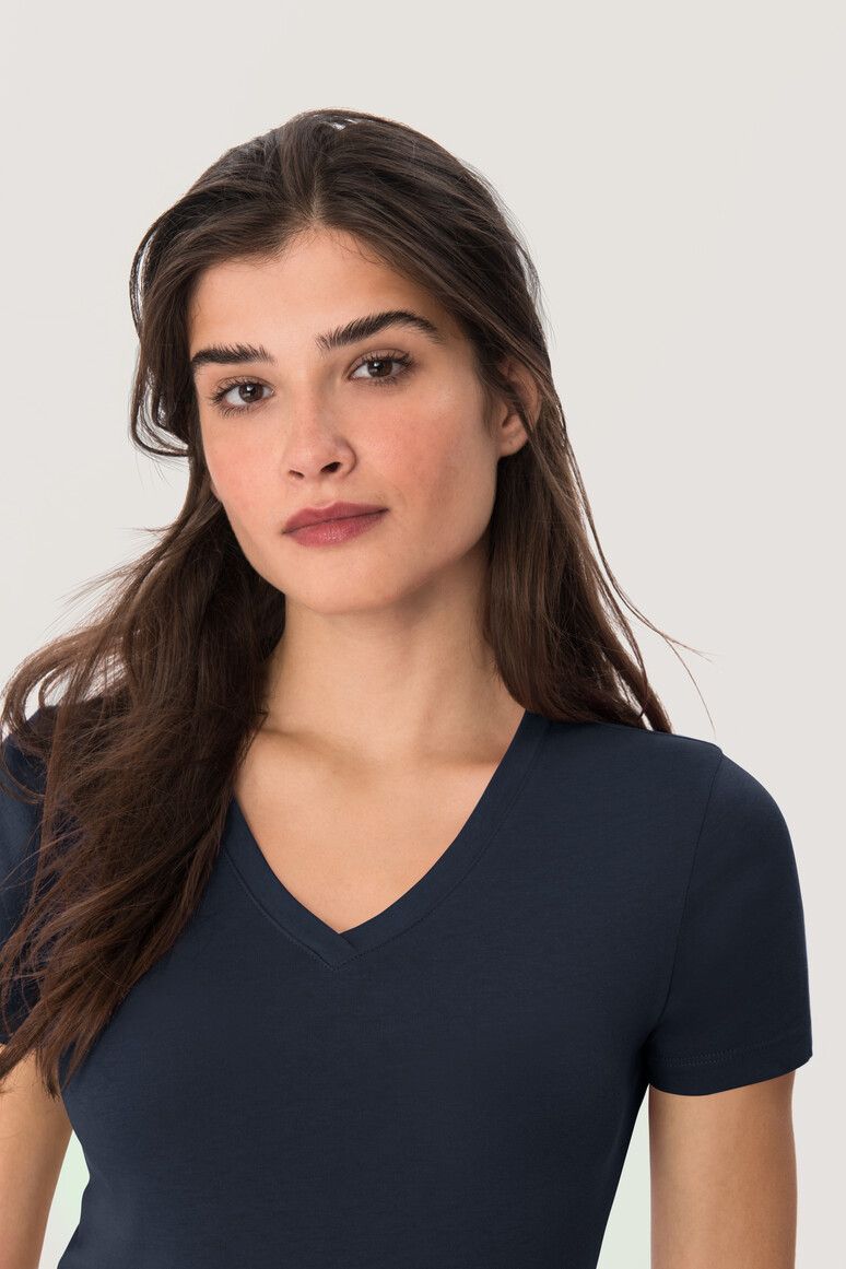Modell 6126 HAKRO Damen V-Shirt Classic