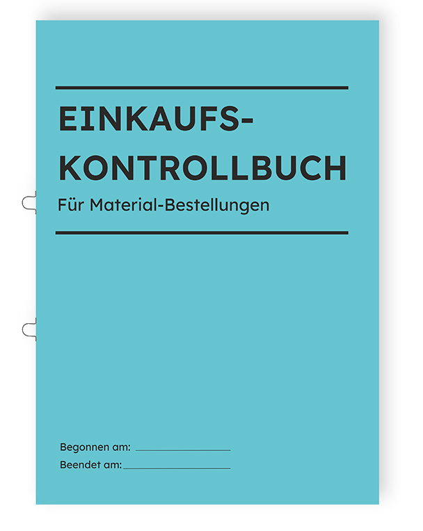 Einkaufskontrollbuch - Materialkontrollbuch