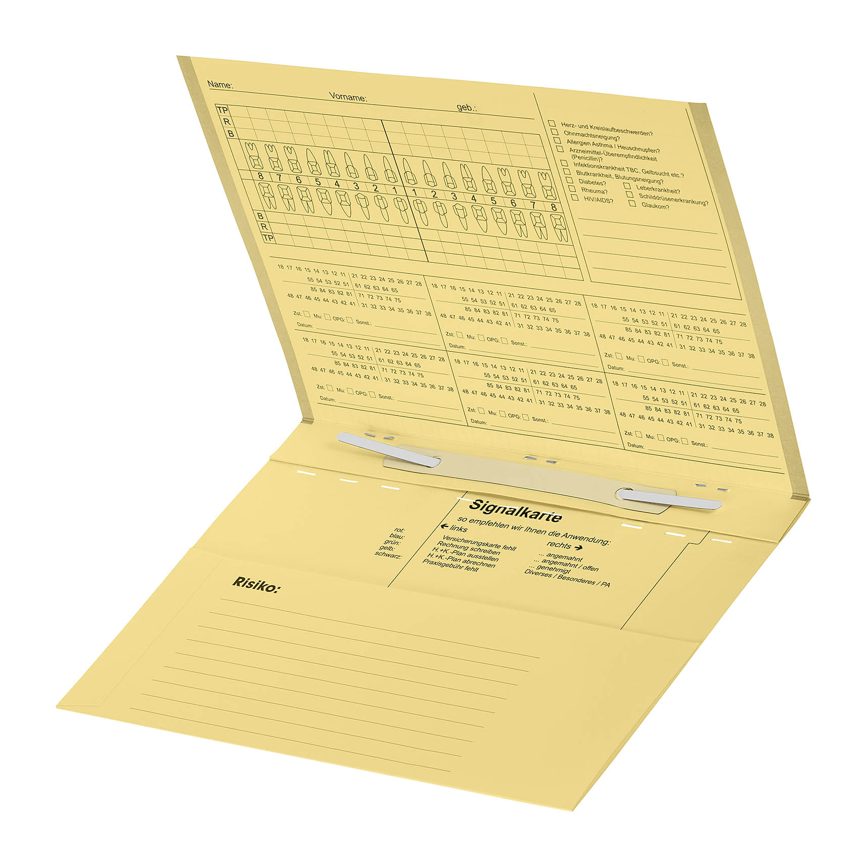 Karteimappe A5/D70 Zahnarztkartei