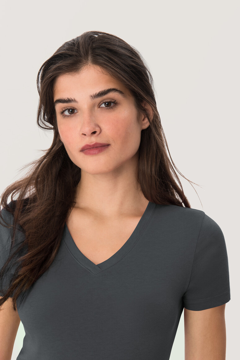 Modell 6126 HAKRO Damen V-Shirt Classic