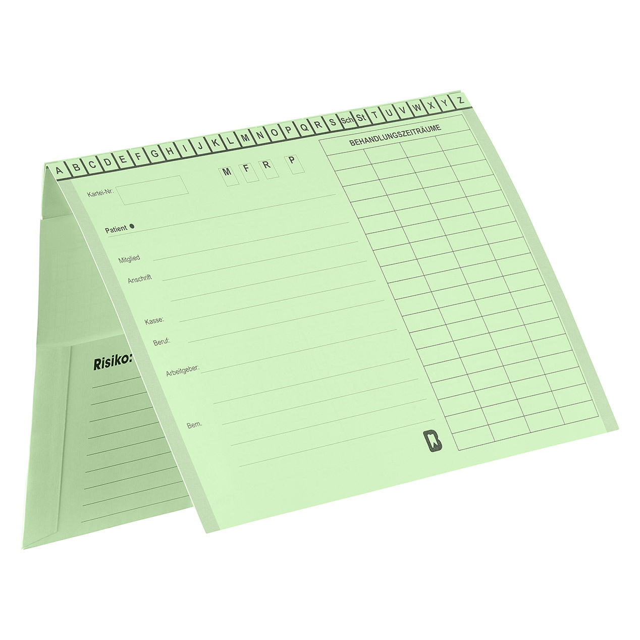 Kartei A5/SL mit eingezogener Heftzunge