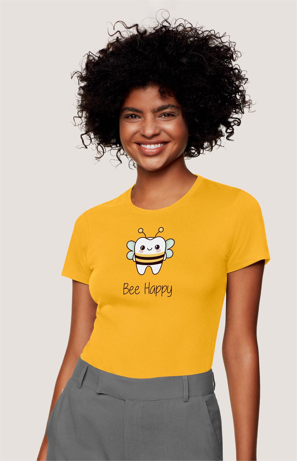 Printshirt Bee Happy Printshirt Bee Happy
