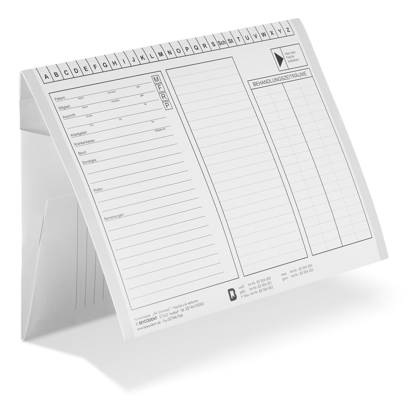 Karteimappe A4 universal weiß, DIN 821