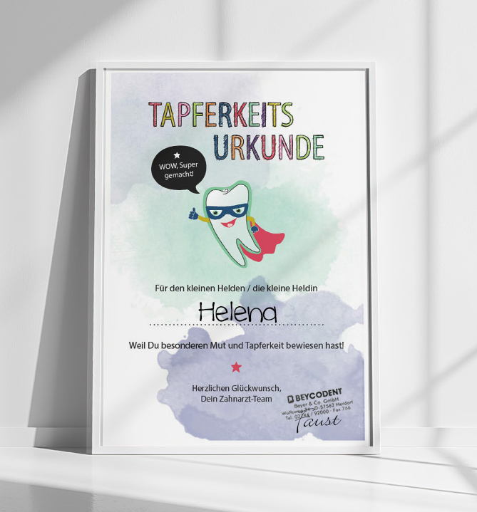 Tapferkeitsurkunde Superman