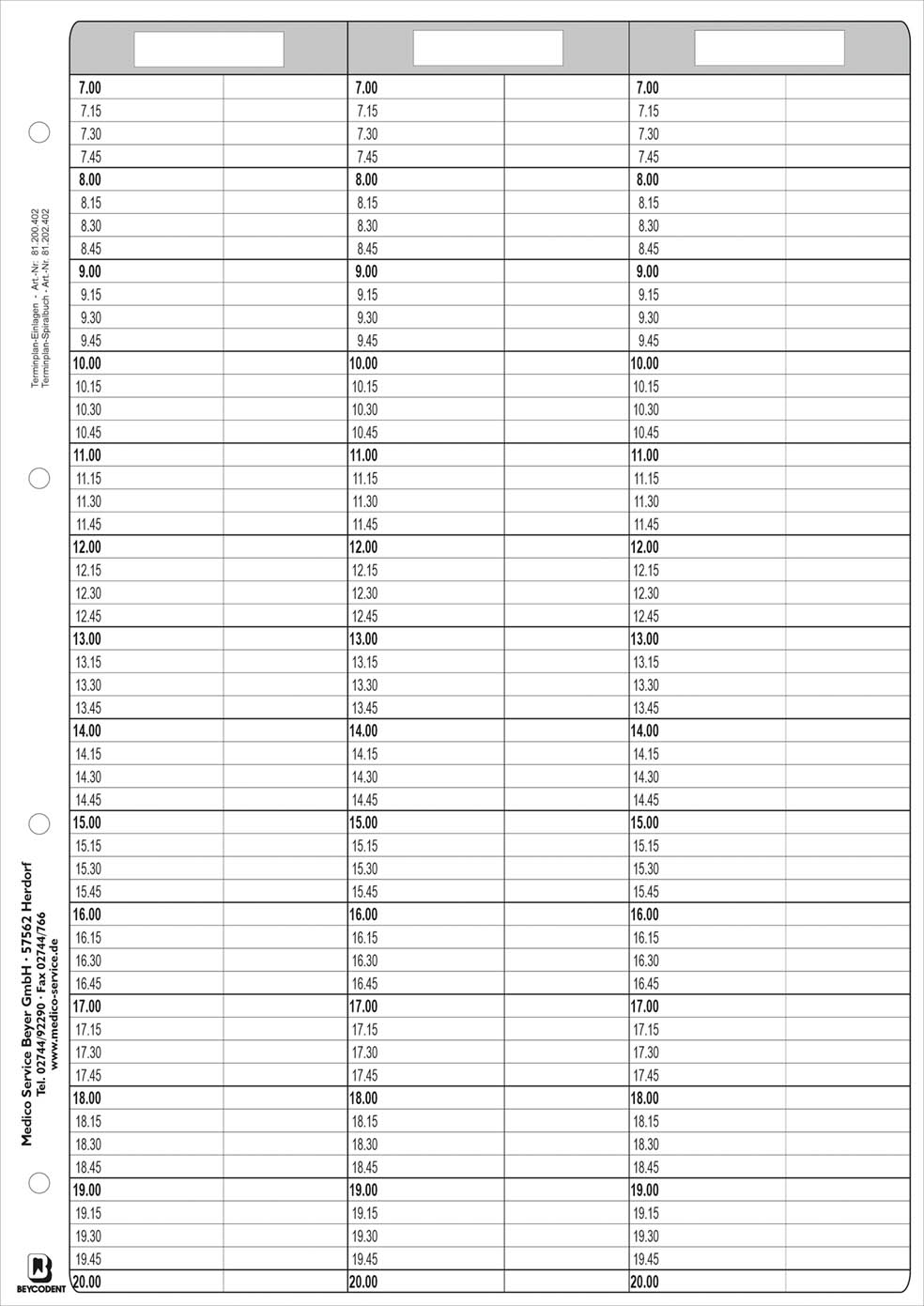 Terminblätter Nachfüllpack, A4-Format