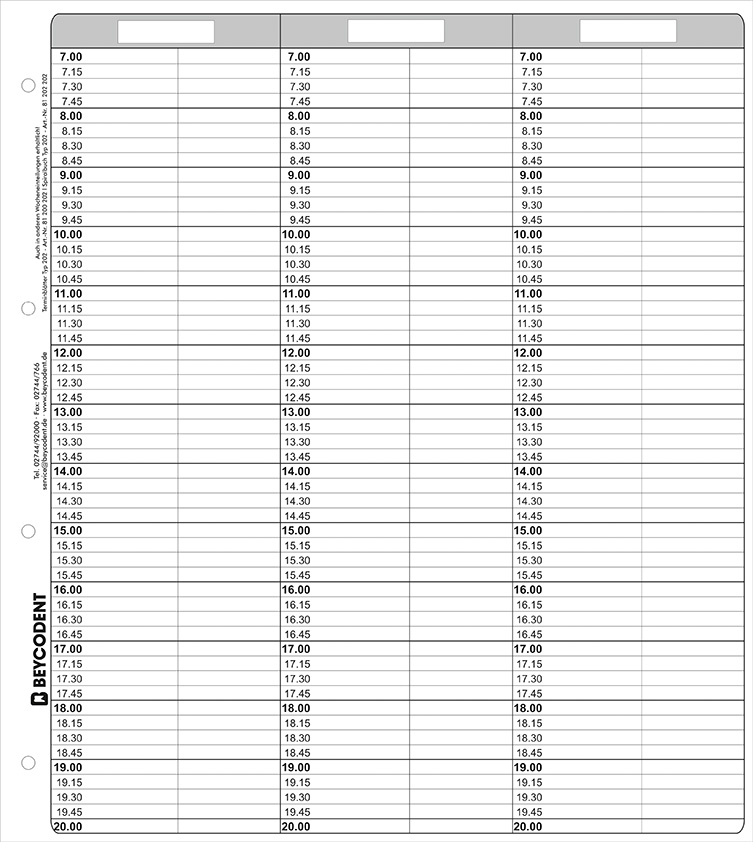 Terminblätter Classic-Format