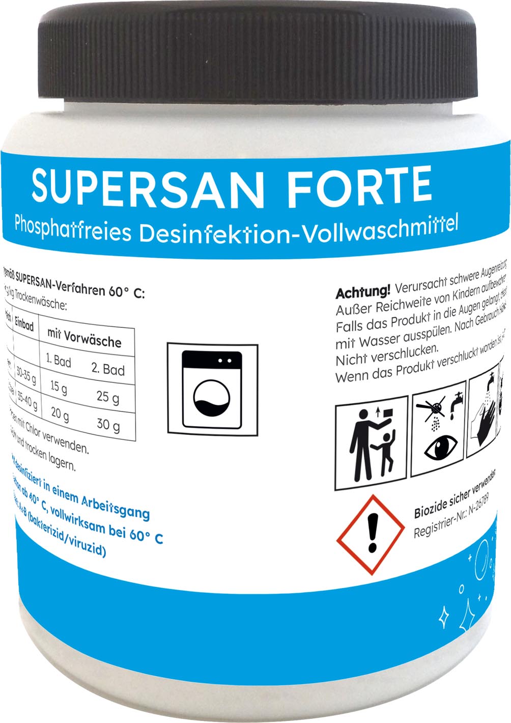 SuperSan forte 500g, Desinfektions-Vollwaschmittel