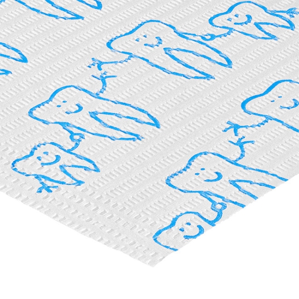 500 Stück Einweg-Patientenservietten – 33x45 Cm, 2-lagig Mit Poly-Rückseite, Blau, Für Fußpflege & Kosmetik